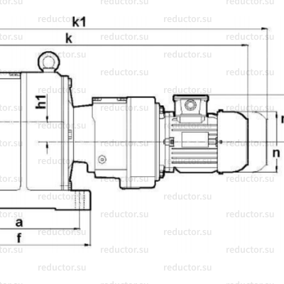 Мотор-редуктор MR776 — Габаритные и присоединительные размеры